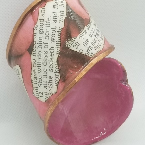 Hand Crafted Jewelry - Proverbs 31 Virtuous Women Rose Cuff
